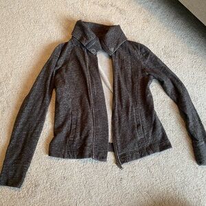 Banana Republic small heather grey casual zip up jacket